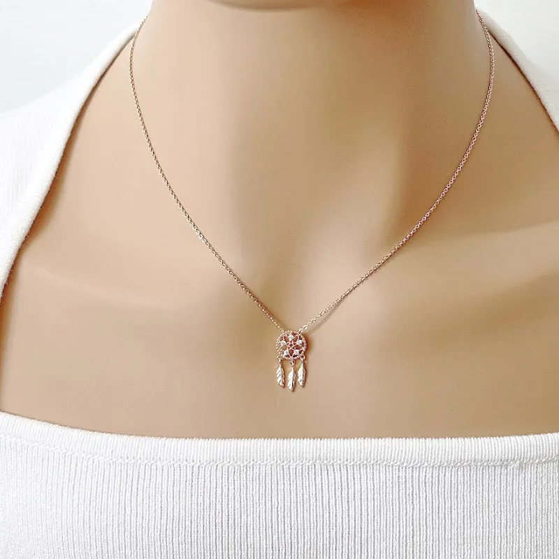 Dream Catcher Cubic Zirconia Necklace