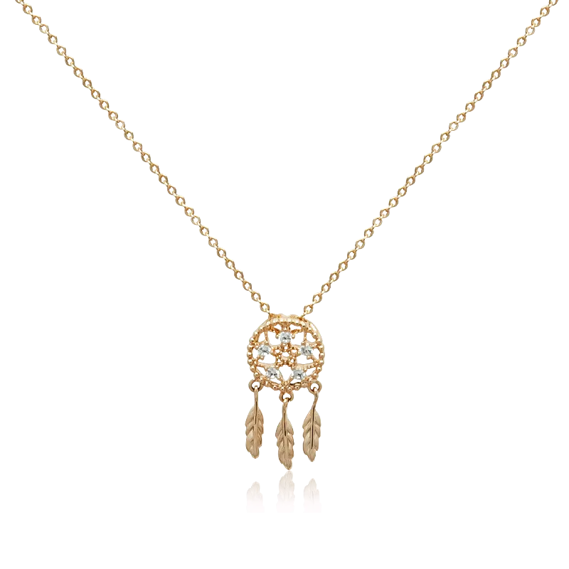 Dream Catcher Cubic Zirconia Necklace