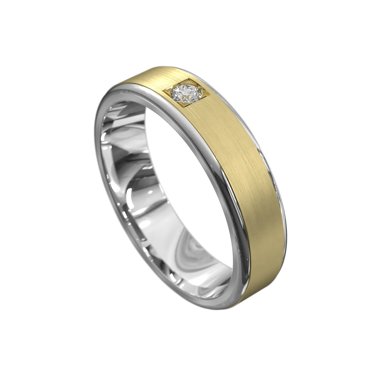 Dual Finish Diamond Ring