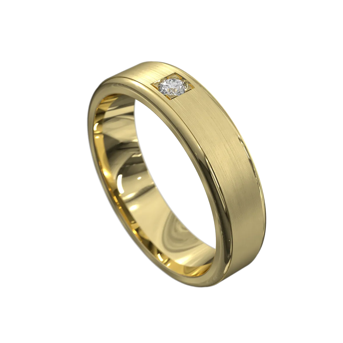 Dual Finish Diamond Ring