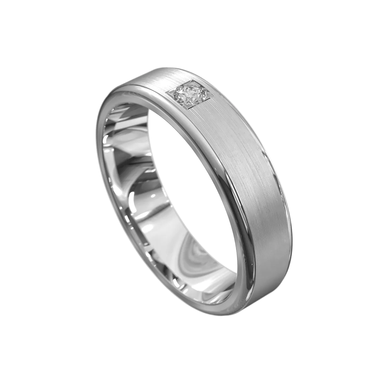 Dual Finish Diamond Ring