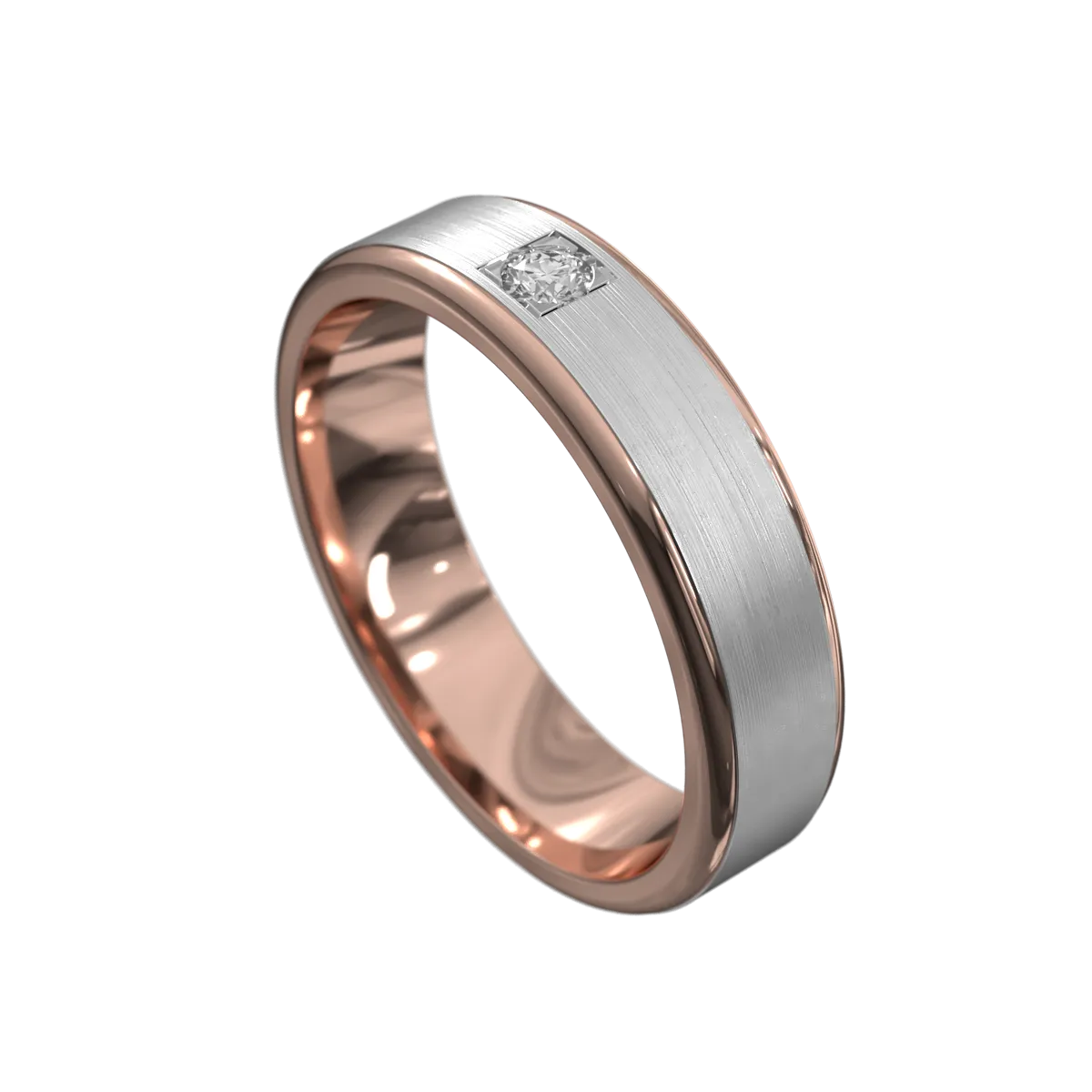 Dual Finish Diamond Ring