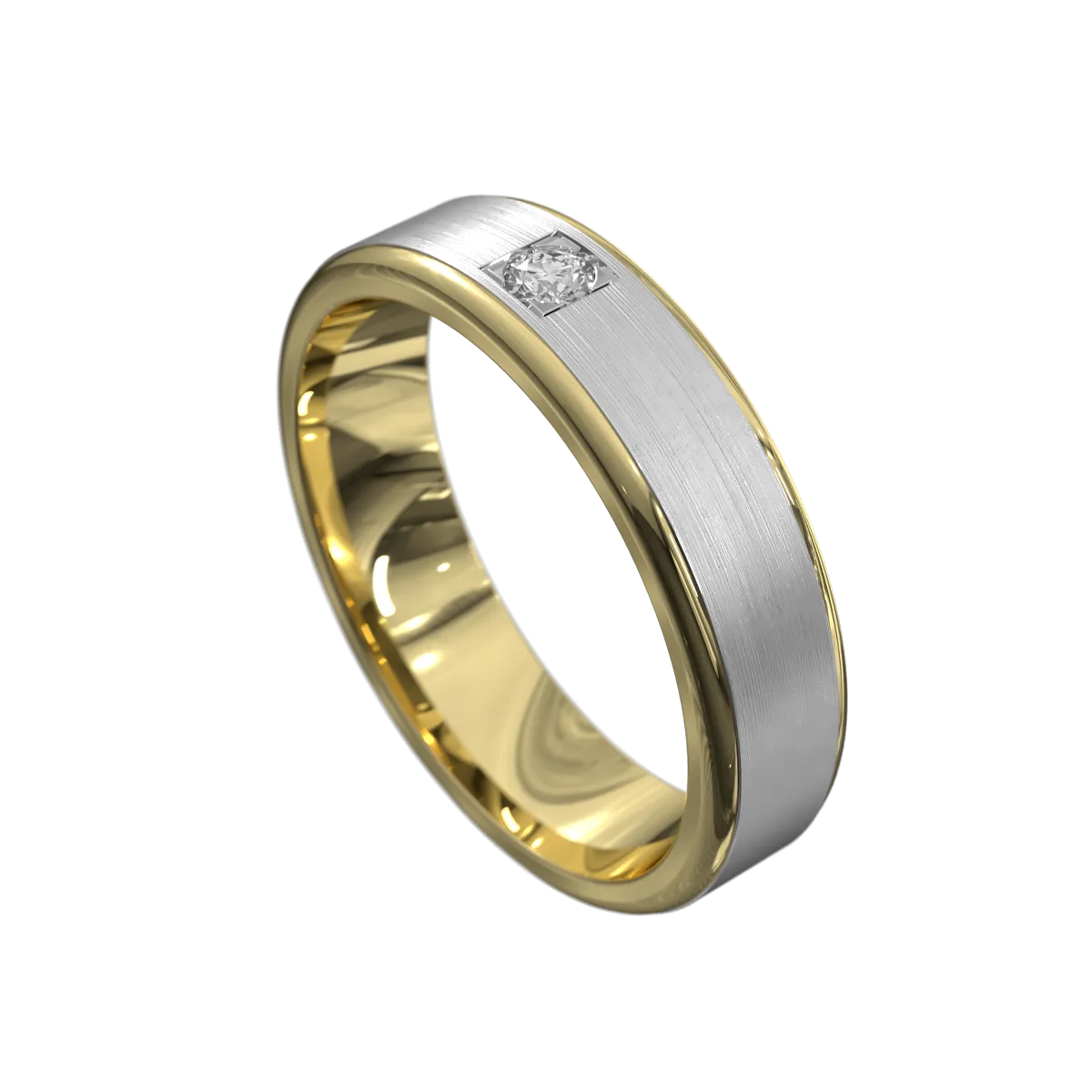 Dual Finish Diamond Ring