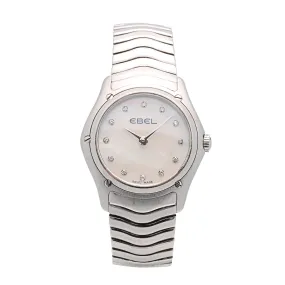 Ebel Classic Watch Stainless Steel MOP Diamond Dial 27mm Quartz (Preowned)