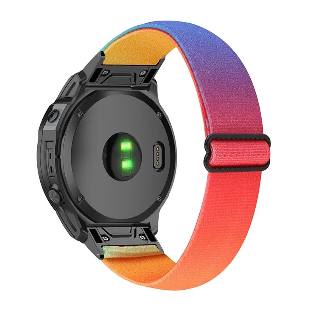 Elastic nylon cool pattern watch strap for Garmin watch - Colorful