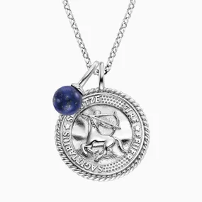Engelsrufer Silver Sagittarius Lapis lazuli With CZ Necklace