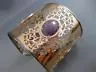 ESTATE EXTRA LARGE 13.86CT DIAMOND & AAA AGATE 14KT YELLOW GOLD BANGLE BRACELET