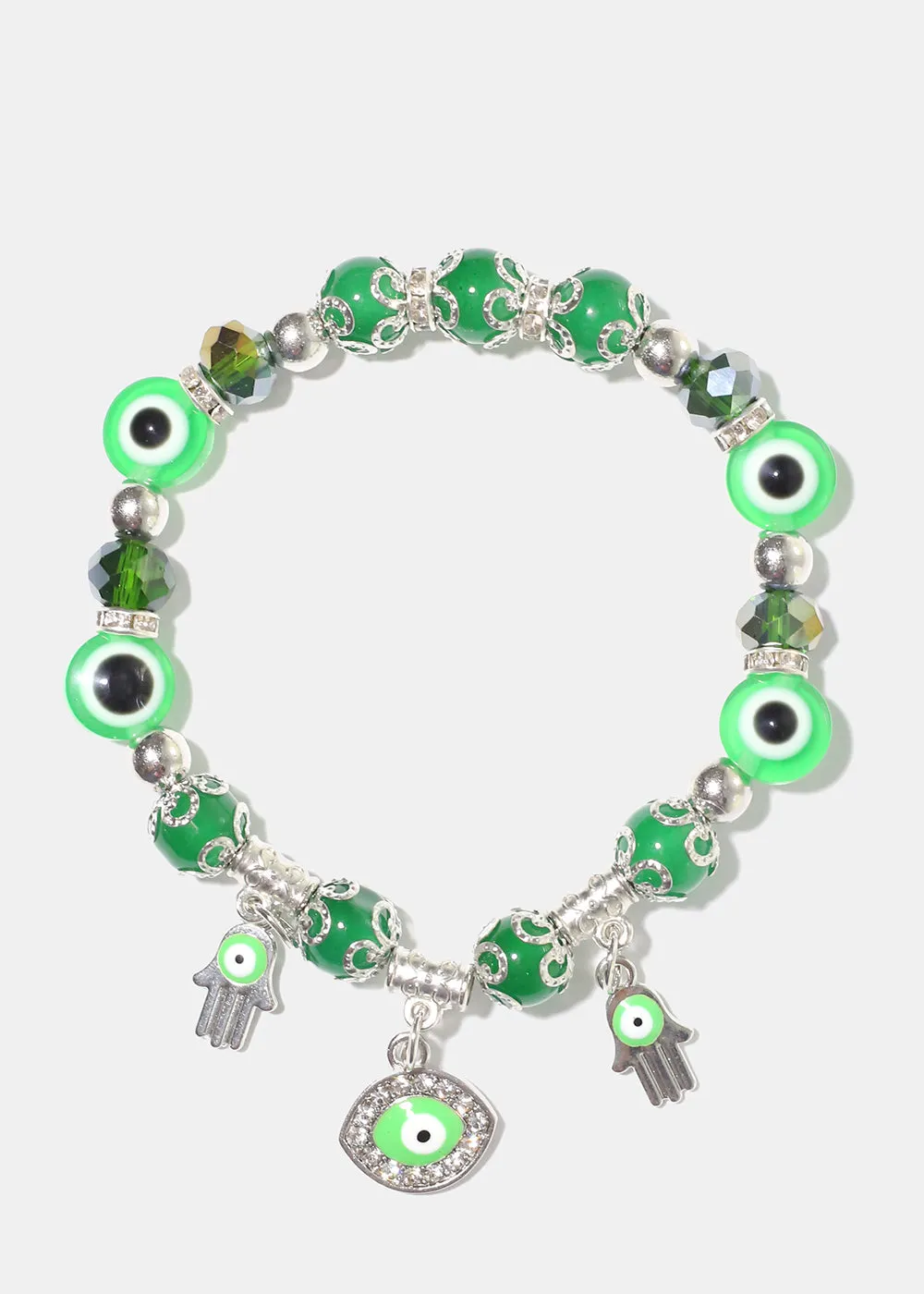 Evil Eye Colorful Bead Bracelet