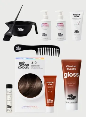 Expert Kit - 4.0 Perm kit, Miracle Shot, Chestnut Shade Shot, Chestnut Brunette Gloss x 1, Bowl & Brush, Miracle Mask, Comb, Shampoo, Conditioner