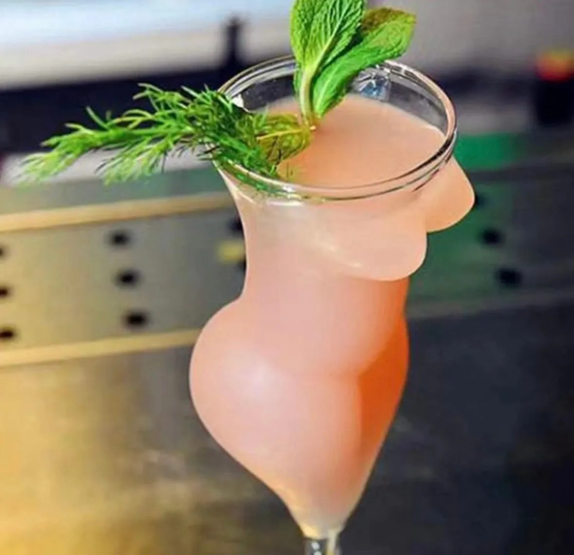 Female Body Champagne Glass