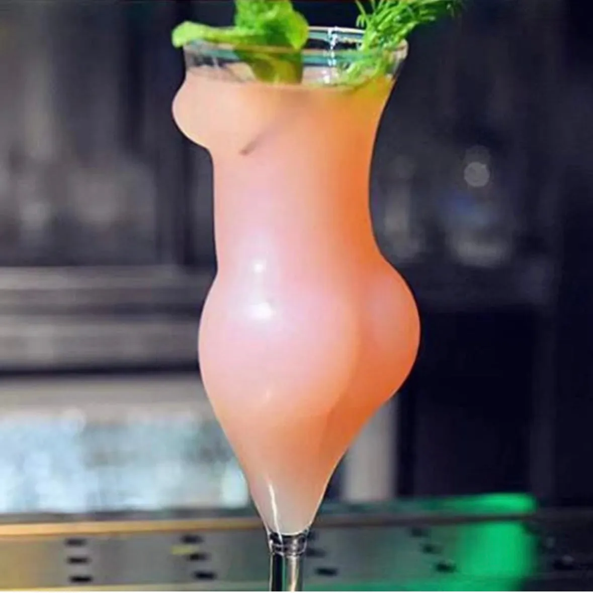 Female Body Champagne Glass