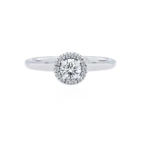 Forevermark Center of My Universe Round Halo Engagement Ring, 0.35 total carat