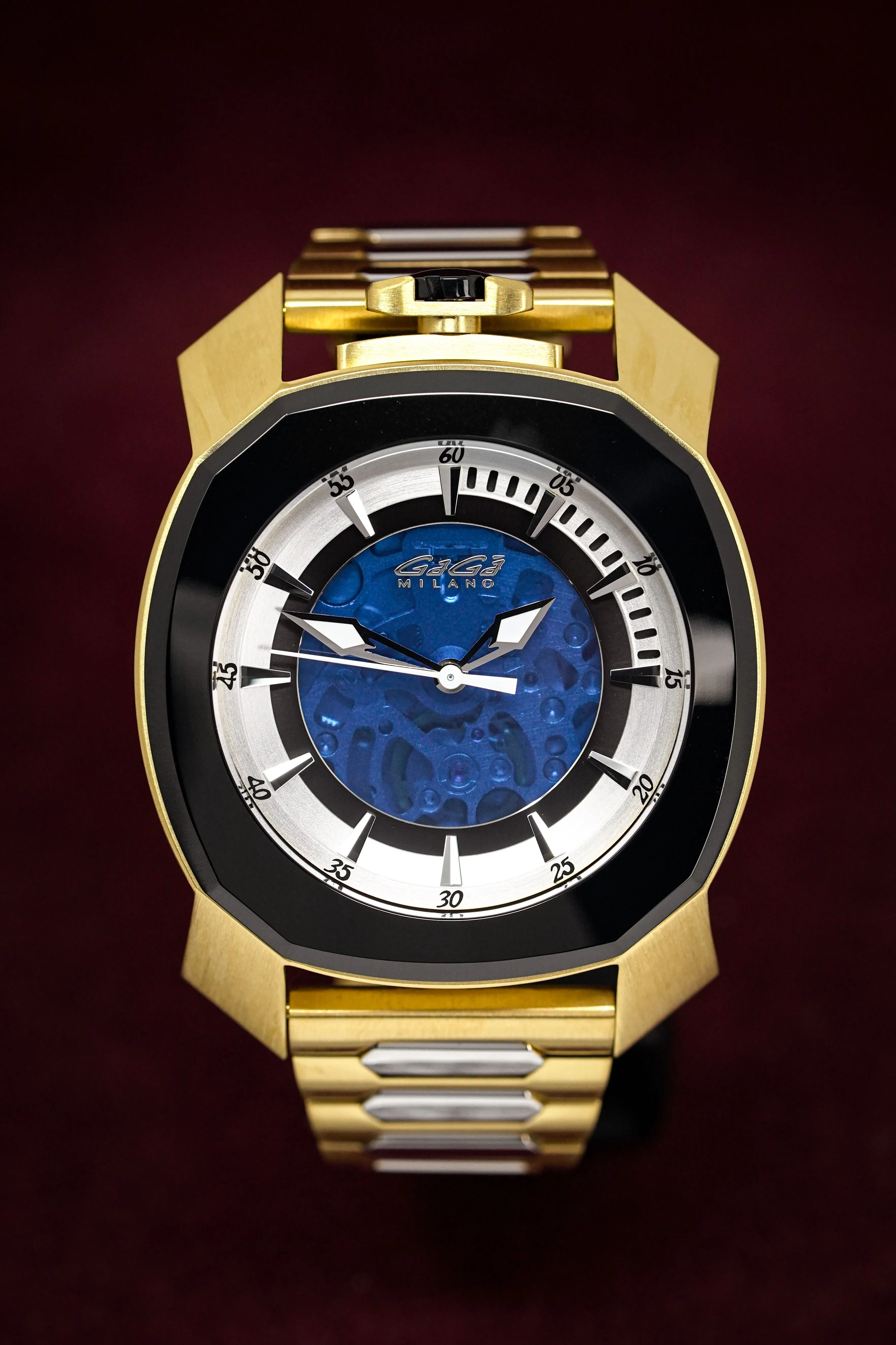 Gaga Milano Automatic Watch Frame_One Skeleton Gold 7078.01