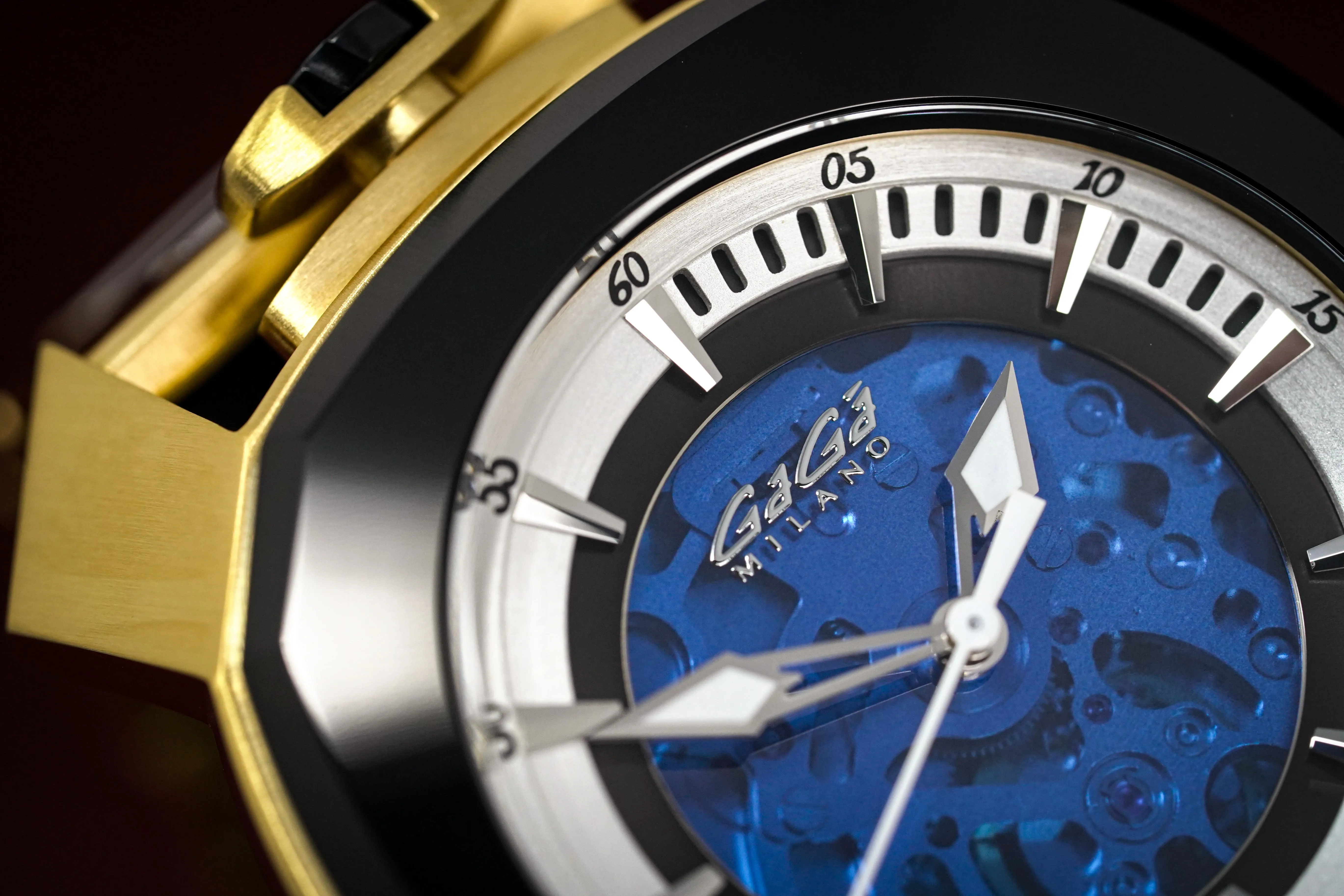 Gaga Milano Automatic Watch Frame_One Skeleton Gold 7078.01
