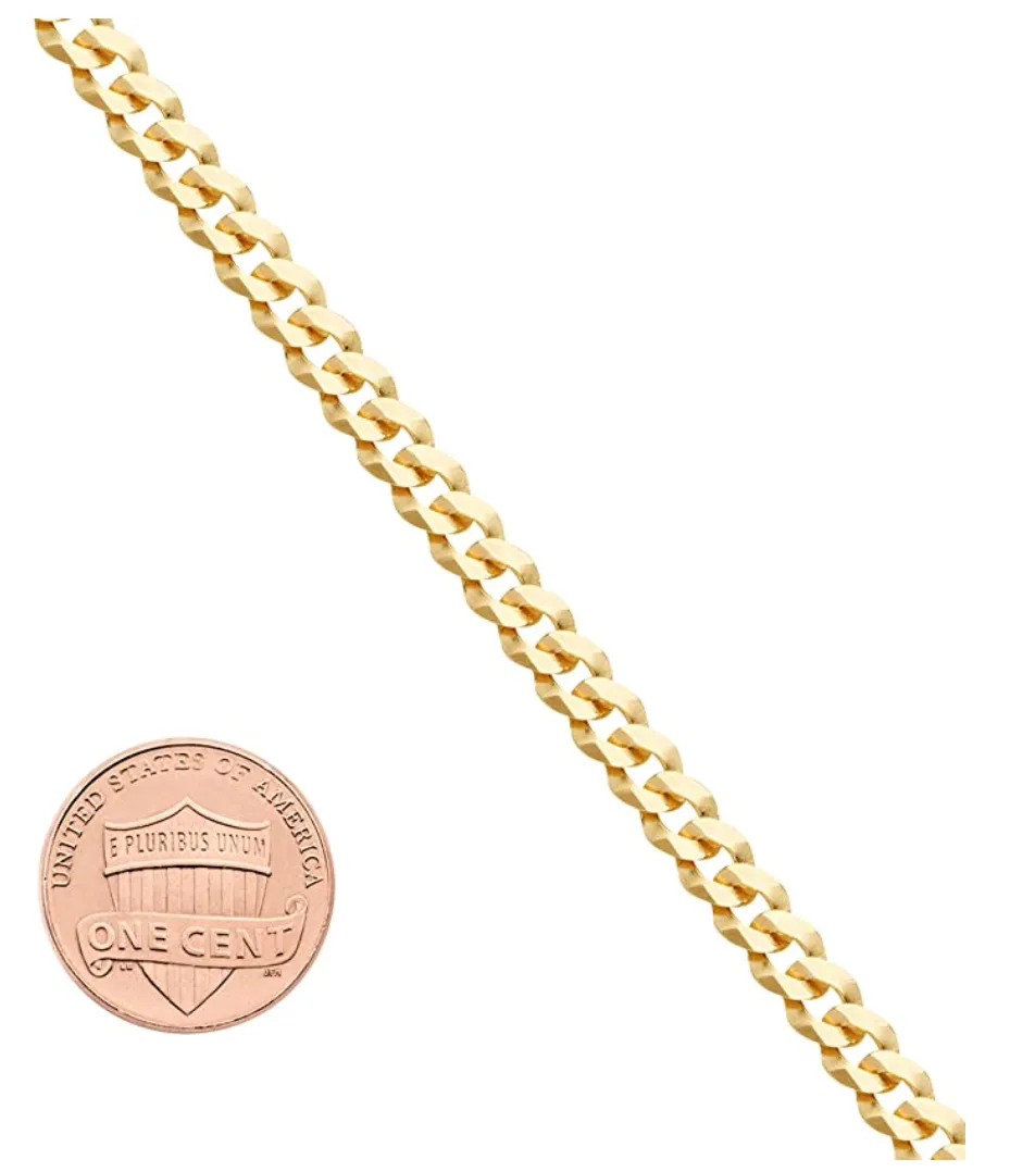 Gold Cuban Link Chain Hip Hop Rapper Jewelry