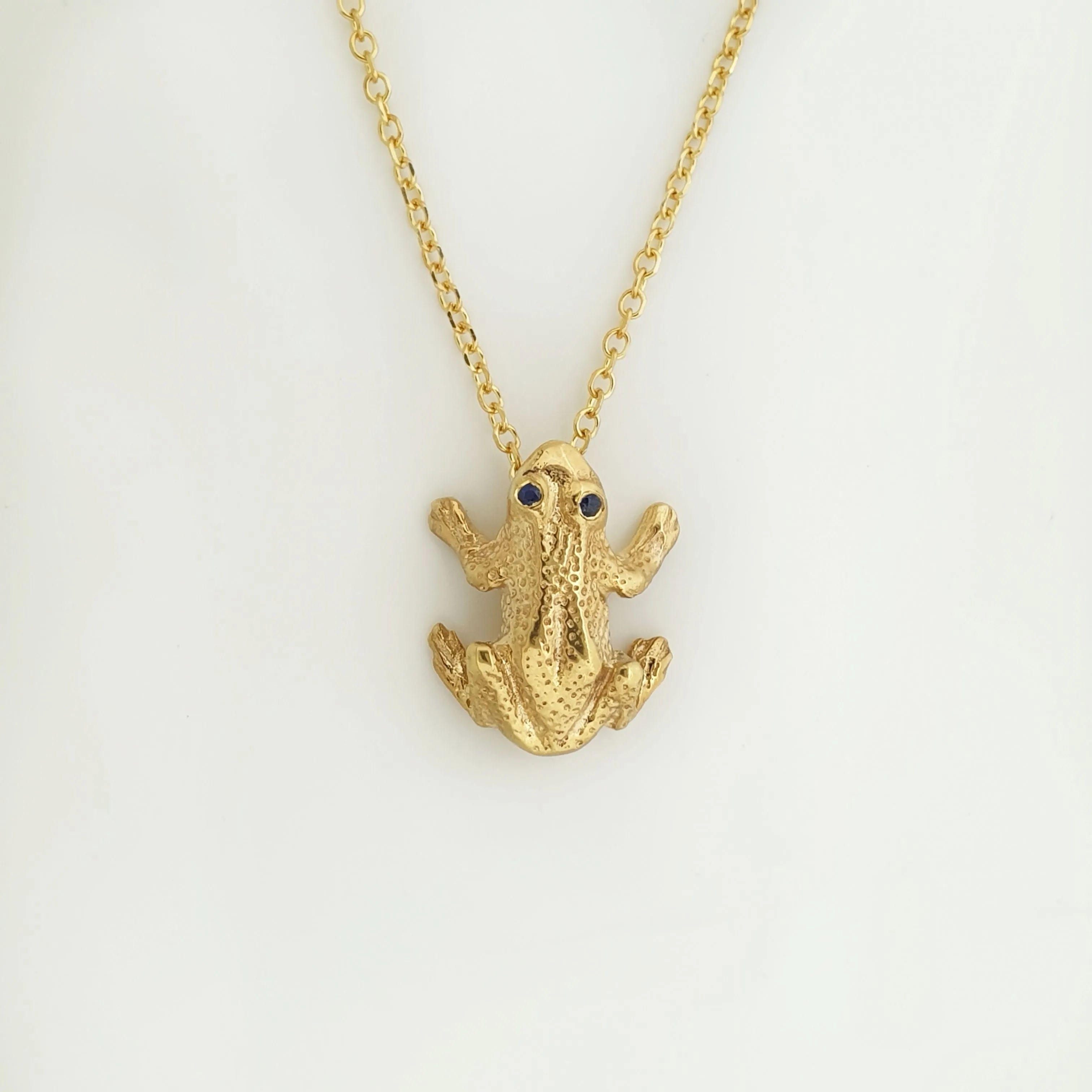 Gold frog necklace