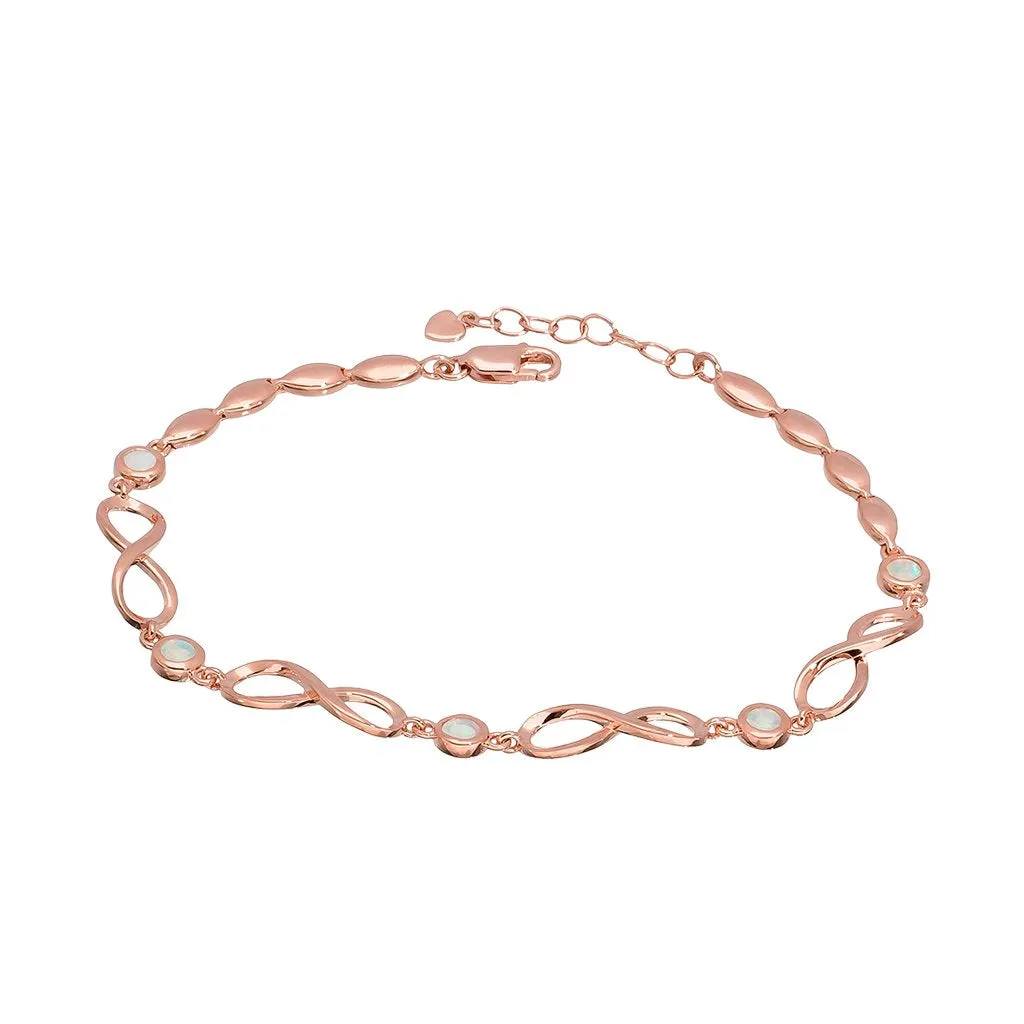 Infinity Solid Opal Bracelet
