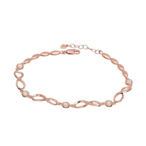 Infinity Solid Opal Bracelet