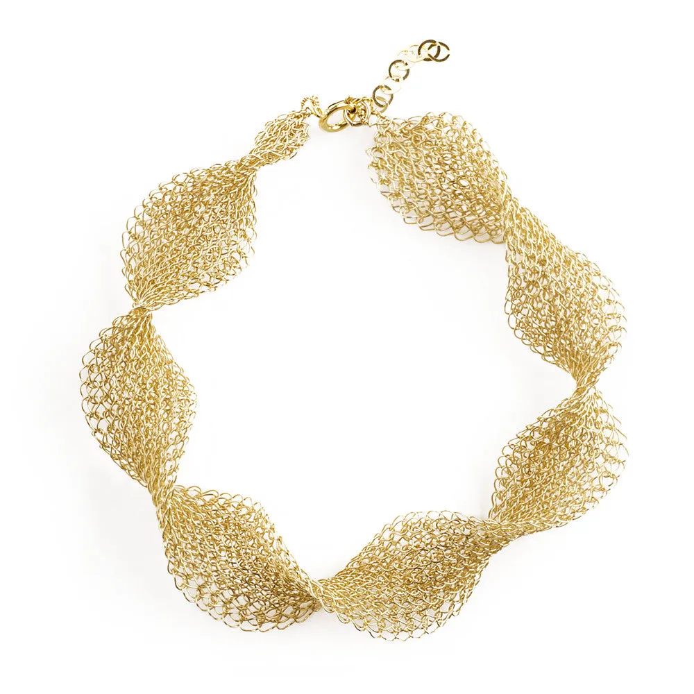 INFINITY Wire Crochet Gold Bracelet