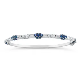 Jack Kelege 18K White Gold Sapphire and Diamond Bracelet