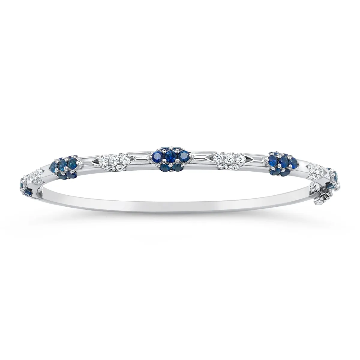 Jack Kelege 18K White Gold Sapphire and Diamond Bracelet