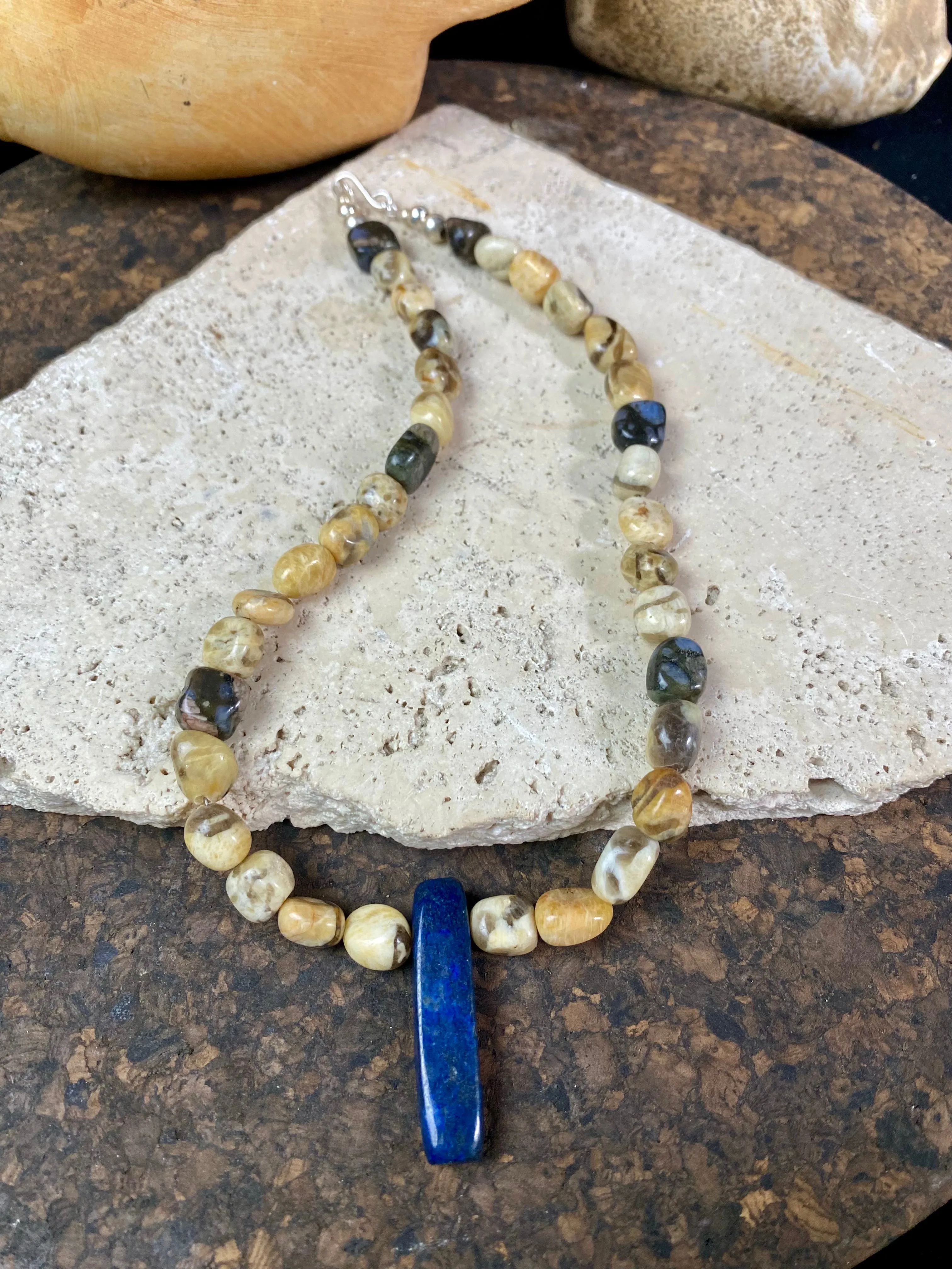 Lapis Lazuli And Zebradorite Necklace