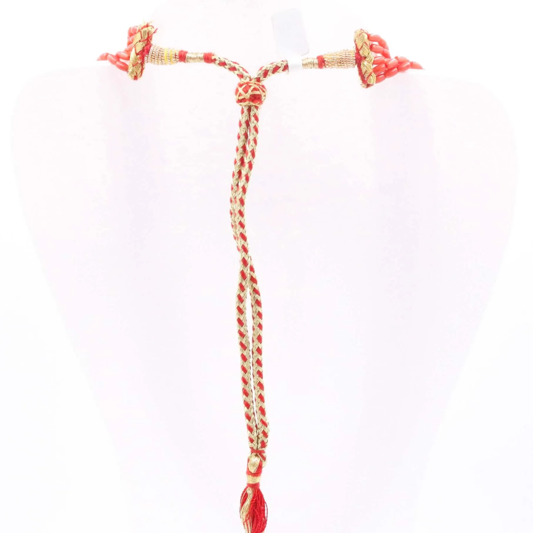 Layered Coral Necklace Long Necklace Gemstone Necklace Orange Necklace Coral Necklace Sarafa Necklace Indian Necklace SKU 6143278