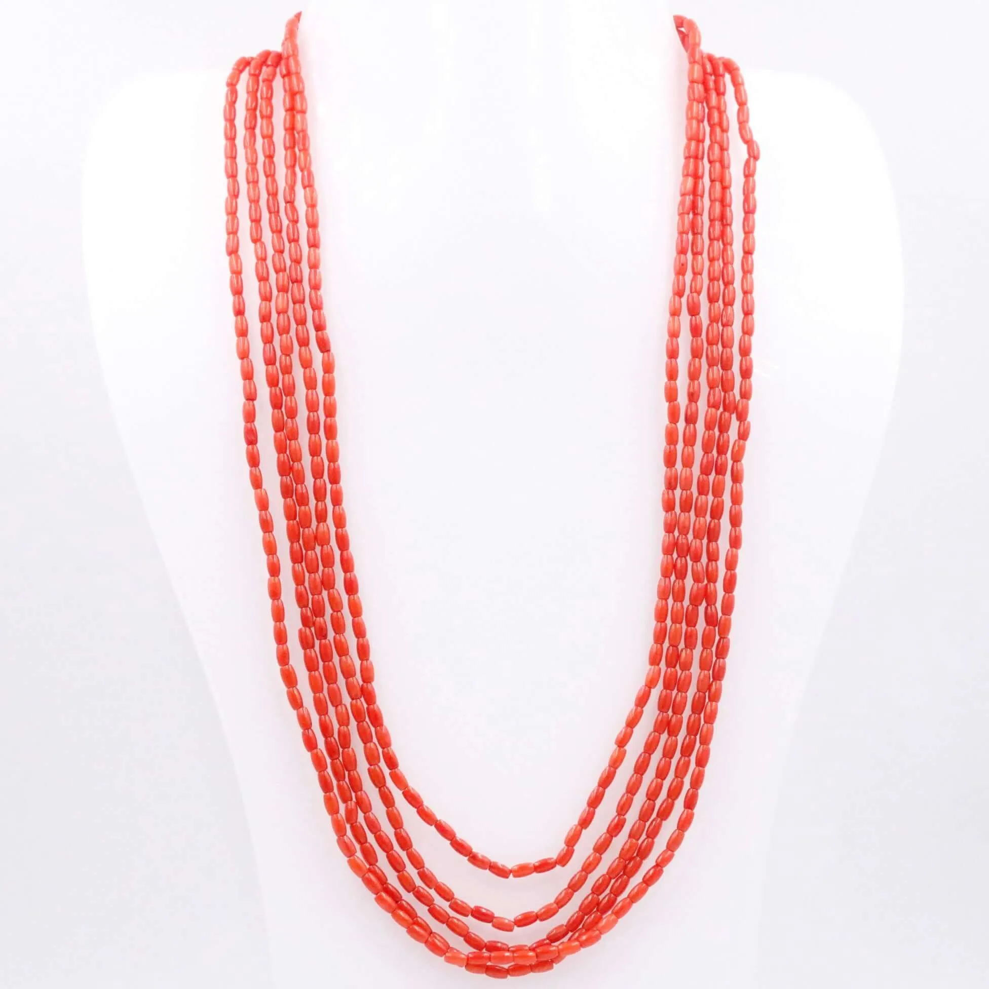 Layered Coral Necklace Long Necklace Gemstone Necklace Orange Necklace Coral Necklace Sarafa Necklace Indian Necklace SKU 6143278
