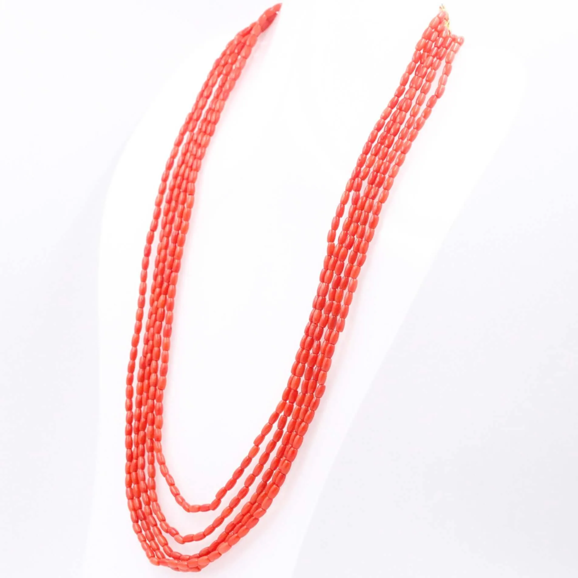 Layered Coral Necklace Long Necklace Gemstone Necklace Orange Necklace Coral Necklace Sarafa Necklace Indian Necklace SKU 6143278