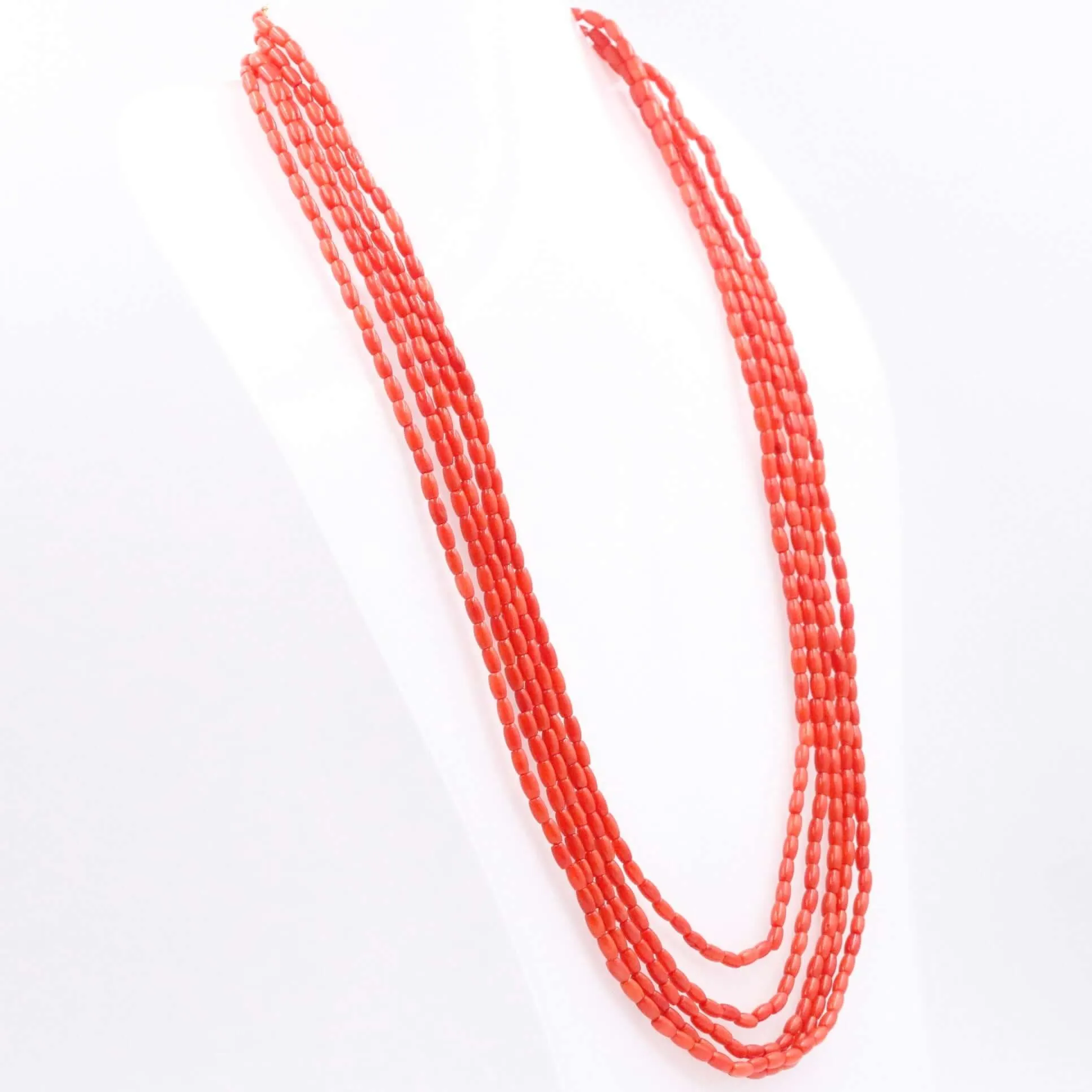 Layered Coral Necklace Long Necklace Gemstone Necklace Orange Necklace Coral Necklace Sarafa Necklace Indian Necklace SKU 6143278