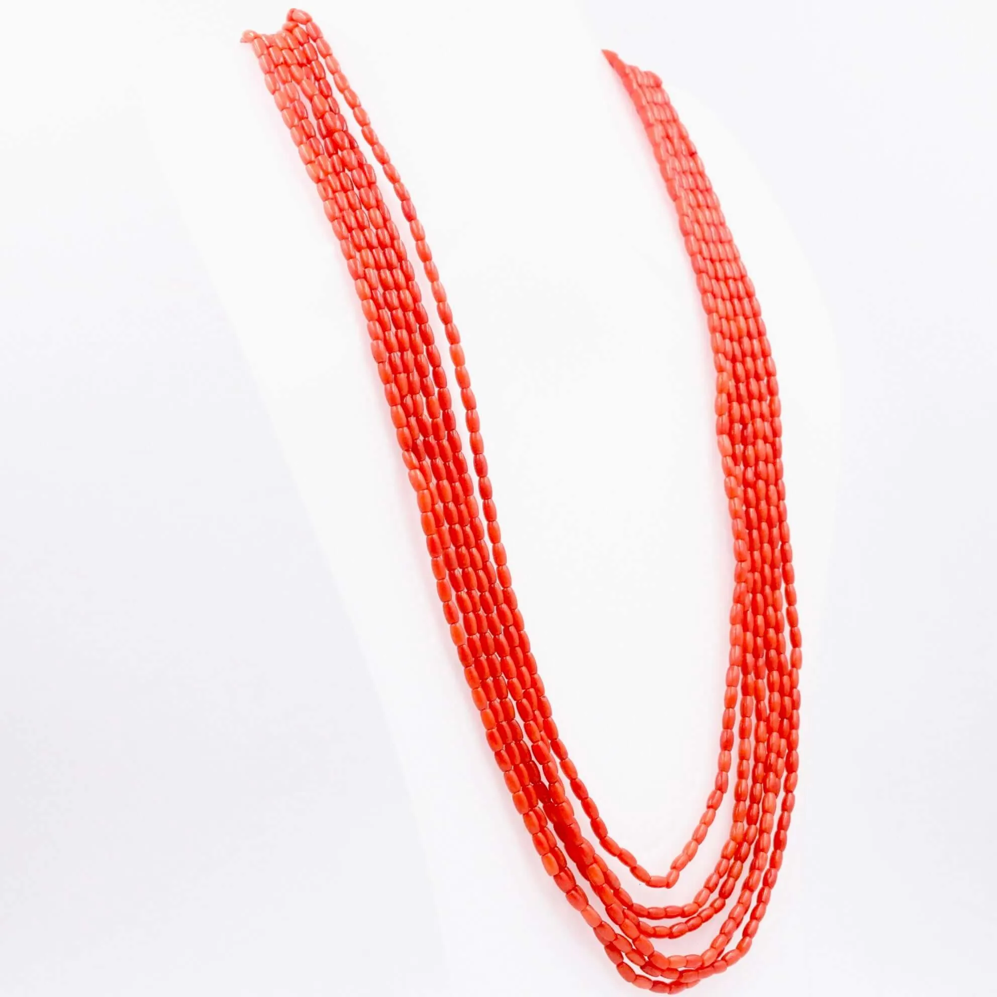 Layered Coral Necklace Long Necklace Gemstone Necklace Orange Necklace Coral Necklace Sarafa Necklace Indian Necklace SKU 6143278