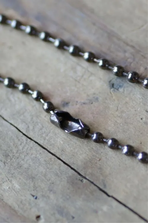 Love Michigan Map Necklace / Gun Metal