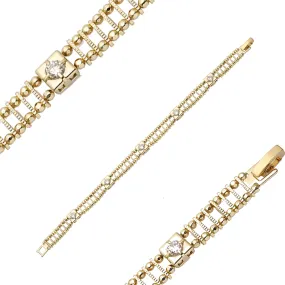 Luxury Bead Chain 14K Gold Bracelet
