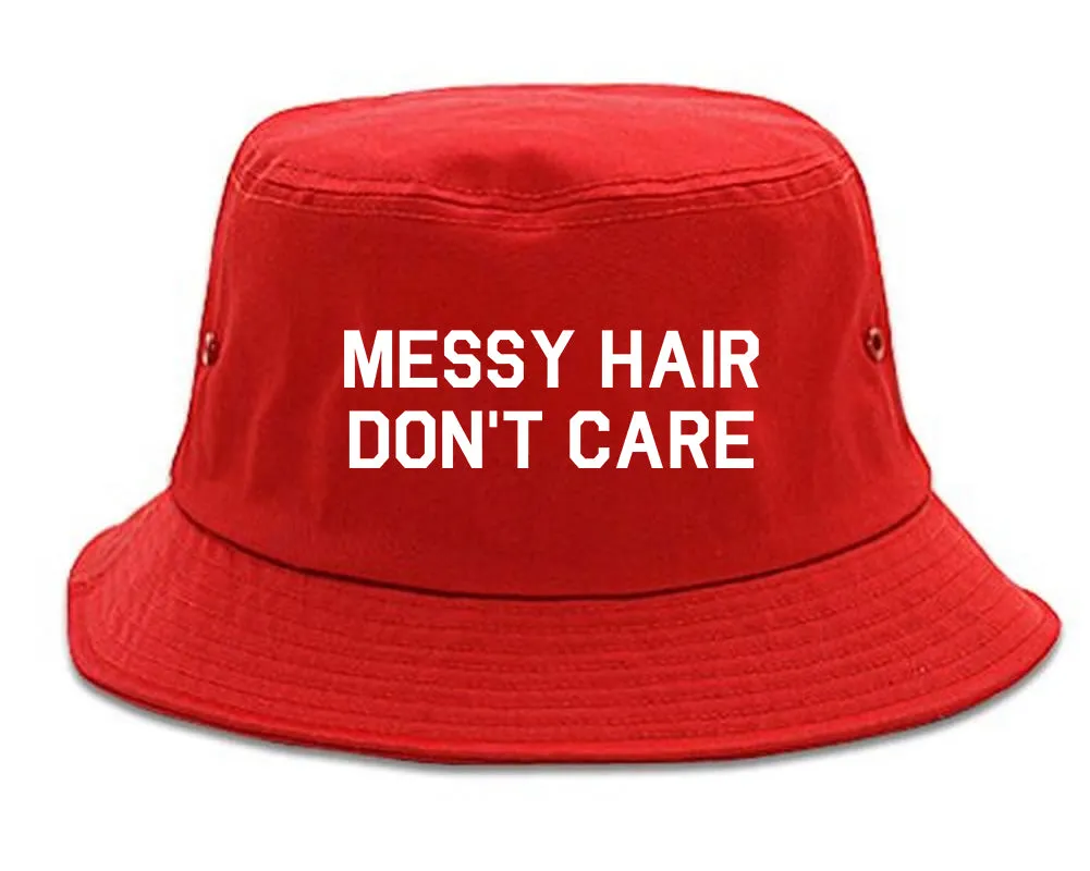 Messy Hair Dont Care Mens Bucket Hat