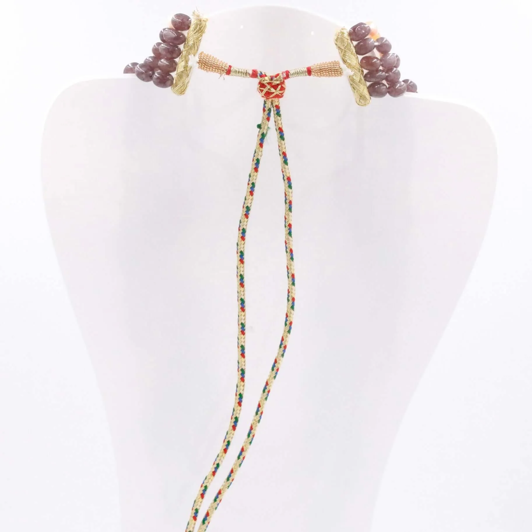 Multi Color Necklace Multi Color Quartz W/ Fresh Water Pearl Gemstone Necklace Layered Necklace Long Necklace SKU 6143334