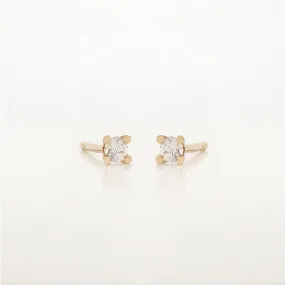 Natural diamond stud earrings
