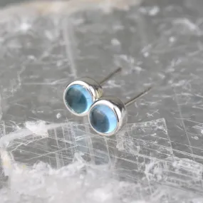 Nebula Swiss Blue Topaz 4mm Studs