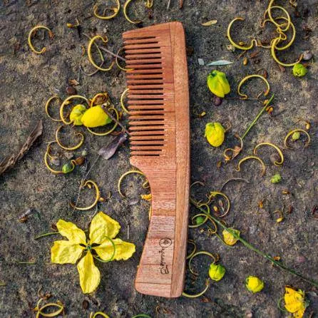 Neem Wood Comb with Handle