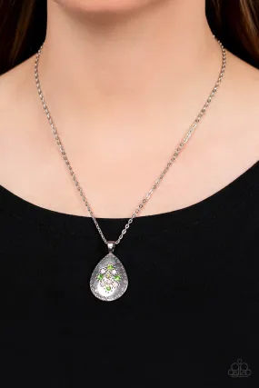Open Door Jewelry - Cozy Cottage - Green Necklace - Paparazzi Accessories