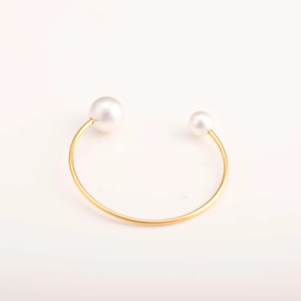 Pearl Cuff Bangle Bracelet