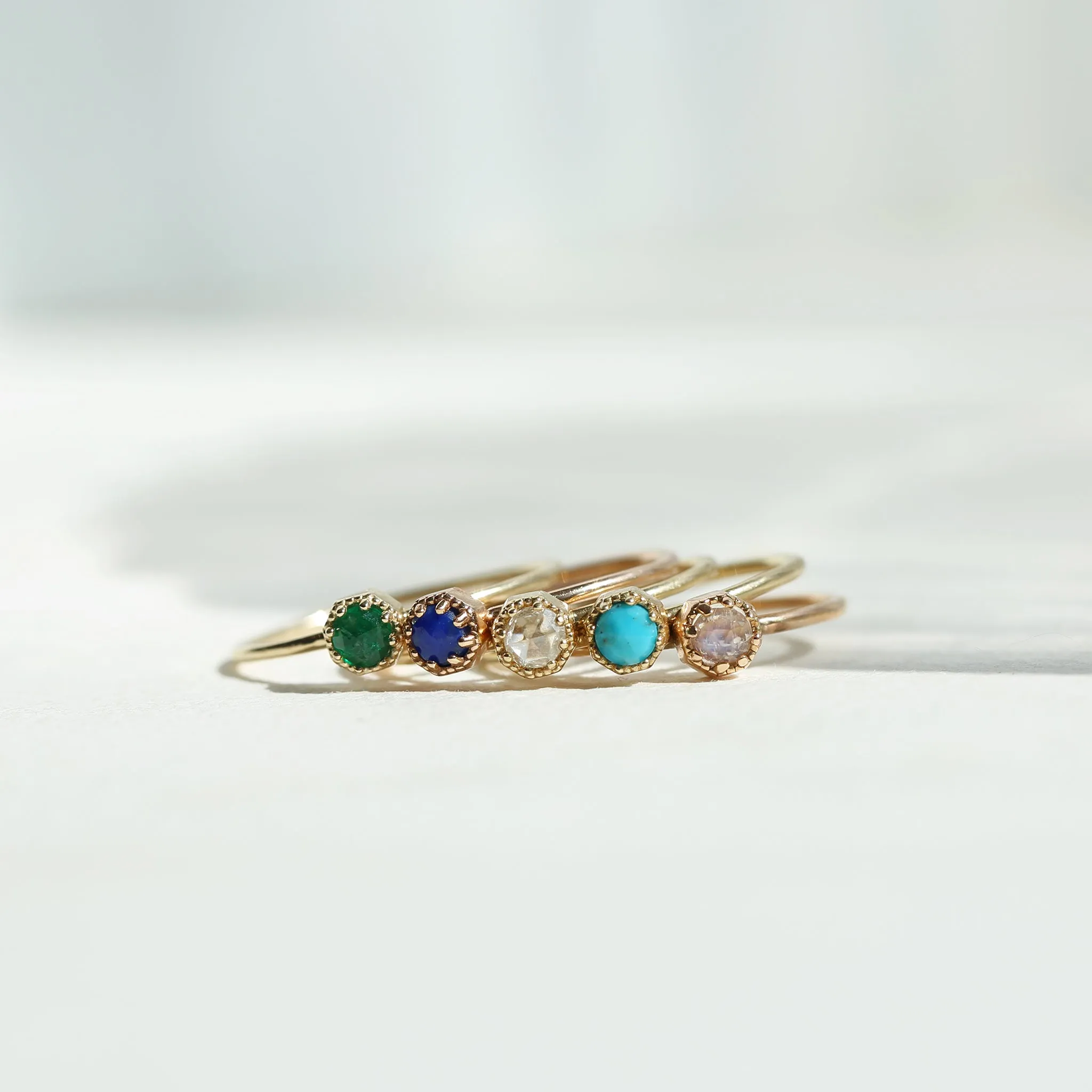 Petite Crown Bezel Diamond Ring