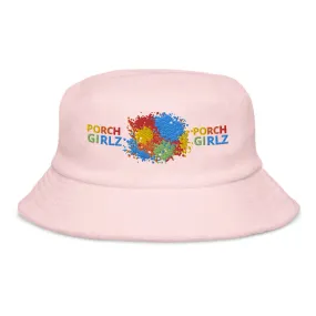 PORCHGIRLZ PAINT SPLATTER Terry cloth bucket hat