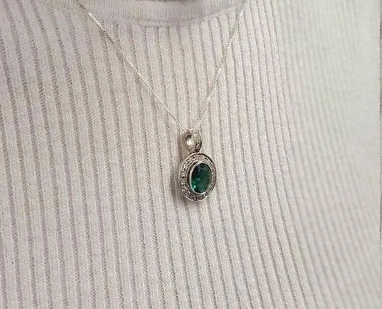 Real Opal Pendant - Vintage Oval Necklace - Fire Opal Necklace