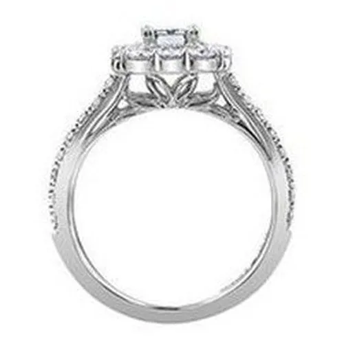 Rectangular Double Halo 1.50ct
