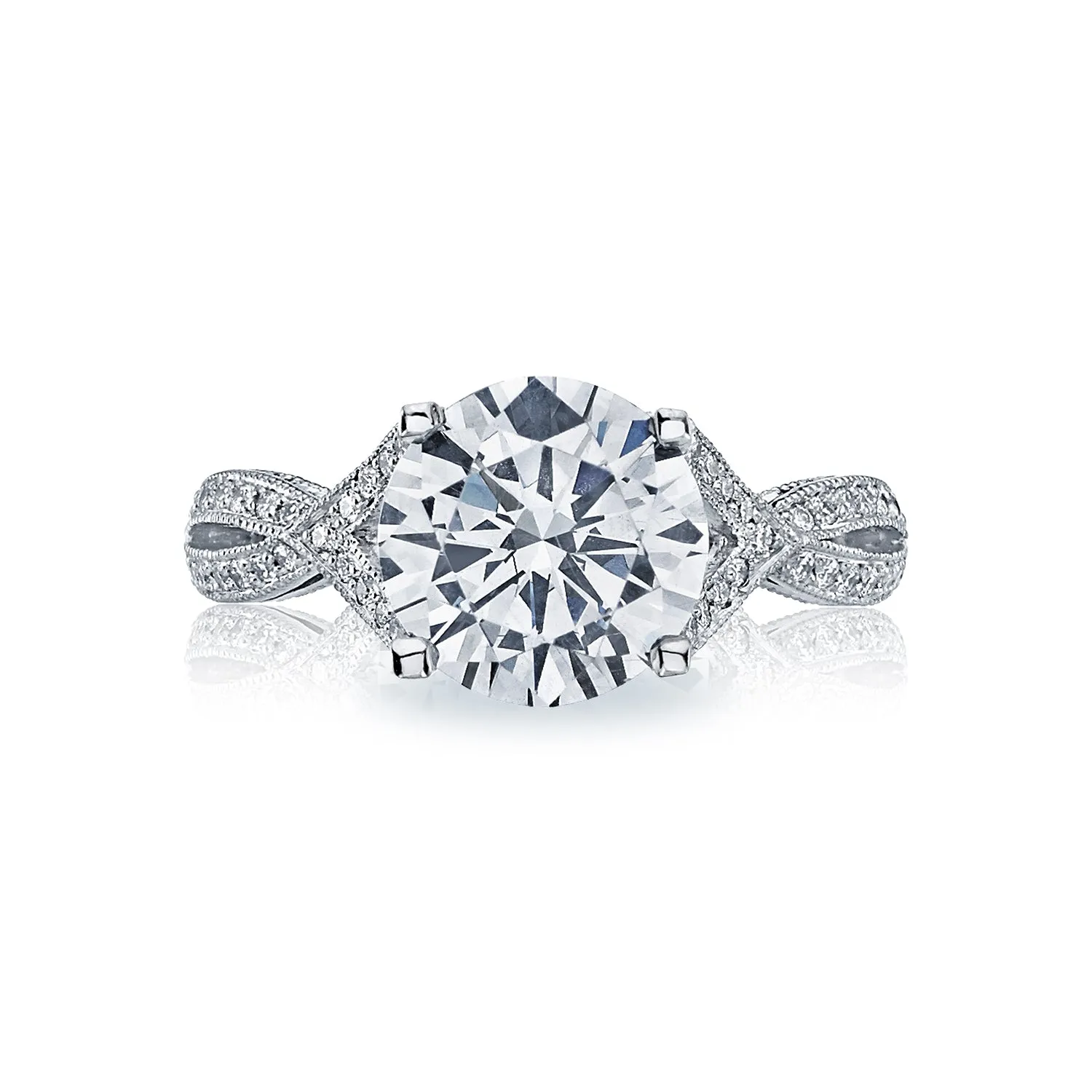 Ribbon Round Engagement Ring