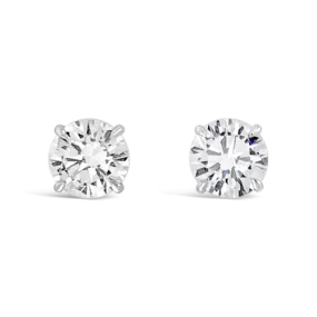 Round Diamond Stud Earrings