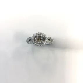 Round Halo Engagement Setting Twist Shank