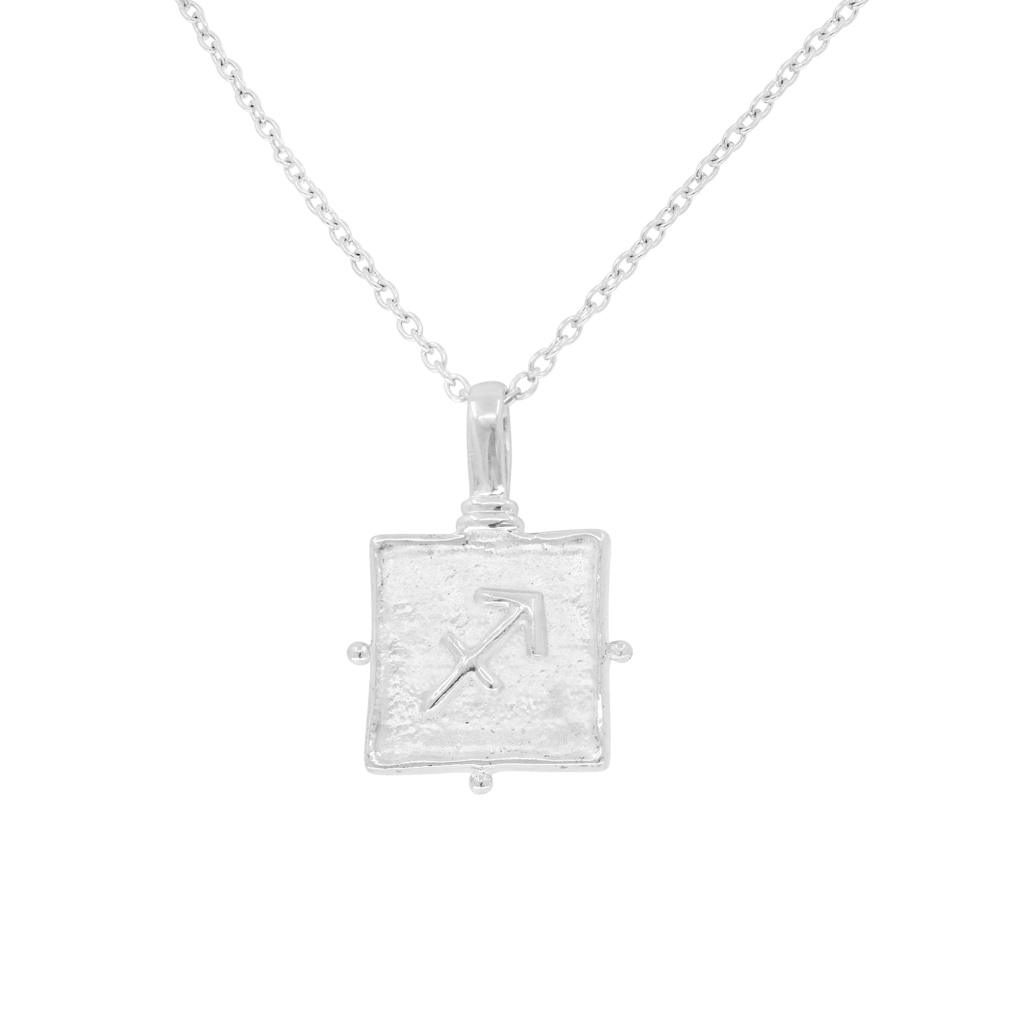 Sagittarius Zodiac Silver Necklace