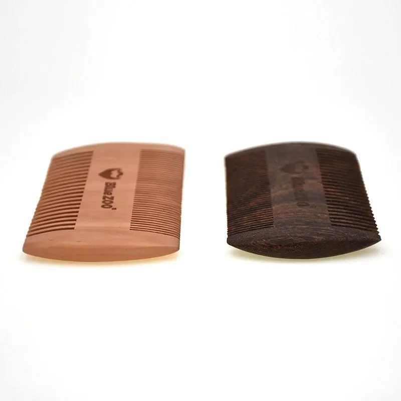 Sandalwood Beard Comb with Leather Case