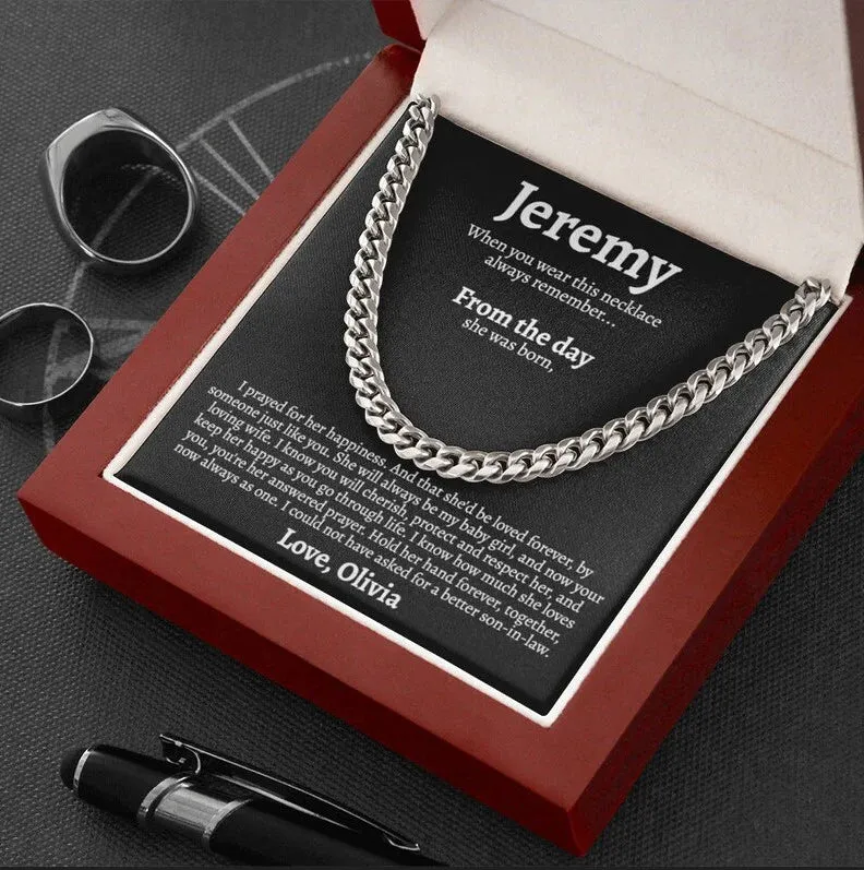 Sentimental Son In Law Wedding Gift, To My Son In Law on His Wedding Day, Wedding Gif for Son In Law